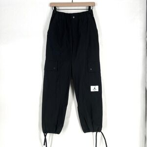 Nike Air Jordan Cargo Pants Womens XS Black Cotton Loose Fit High Rise Outdoor